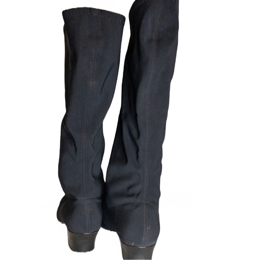 Munro Newbury Black Tall Stretch Fabric Fashion Pull On Boot Size 13 - NTN - Picture 10 of 12